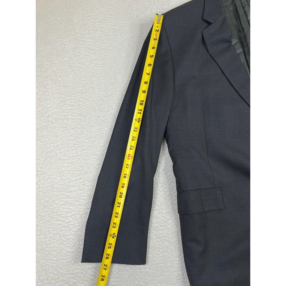 Brooks Brothers Blazer Mens 50L Charcoal Gray 100% Wool Two Button Double Vent - Picture 13 of 16
